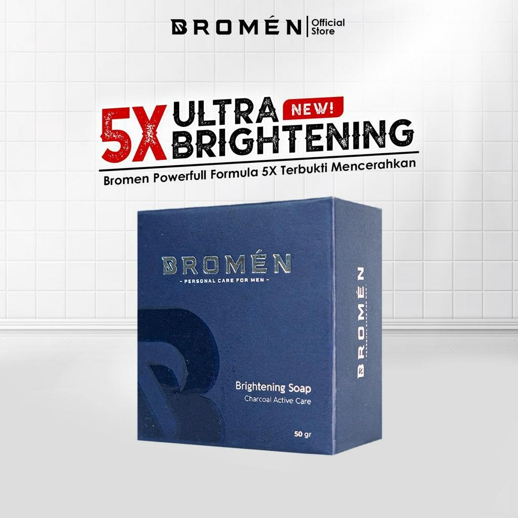 BROMEN Brightening Soap - Sabun Cuci Muka Pemutih Pria Pencerah Muka Pembersih Wajah skincare pria m