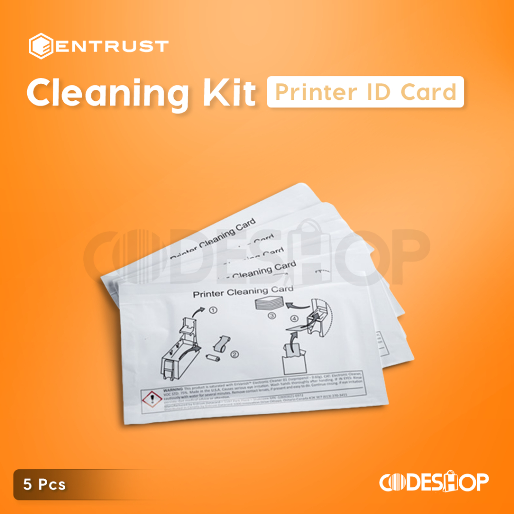 Cleaning Card Entrust Sigma EM1 DS2 DS3 Printer Kartu Original 5 PCS