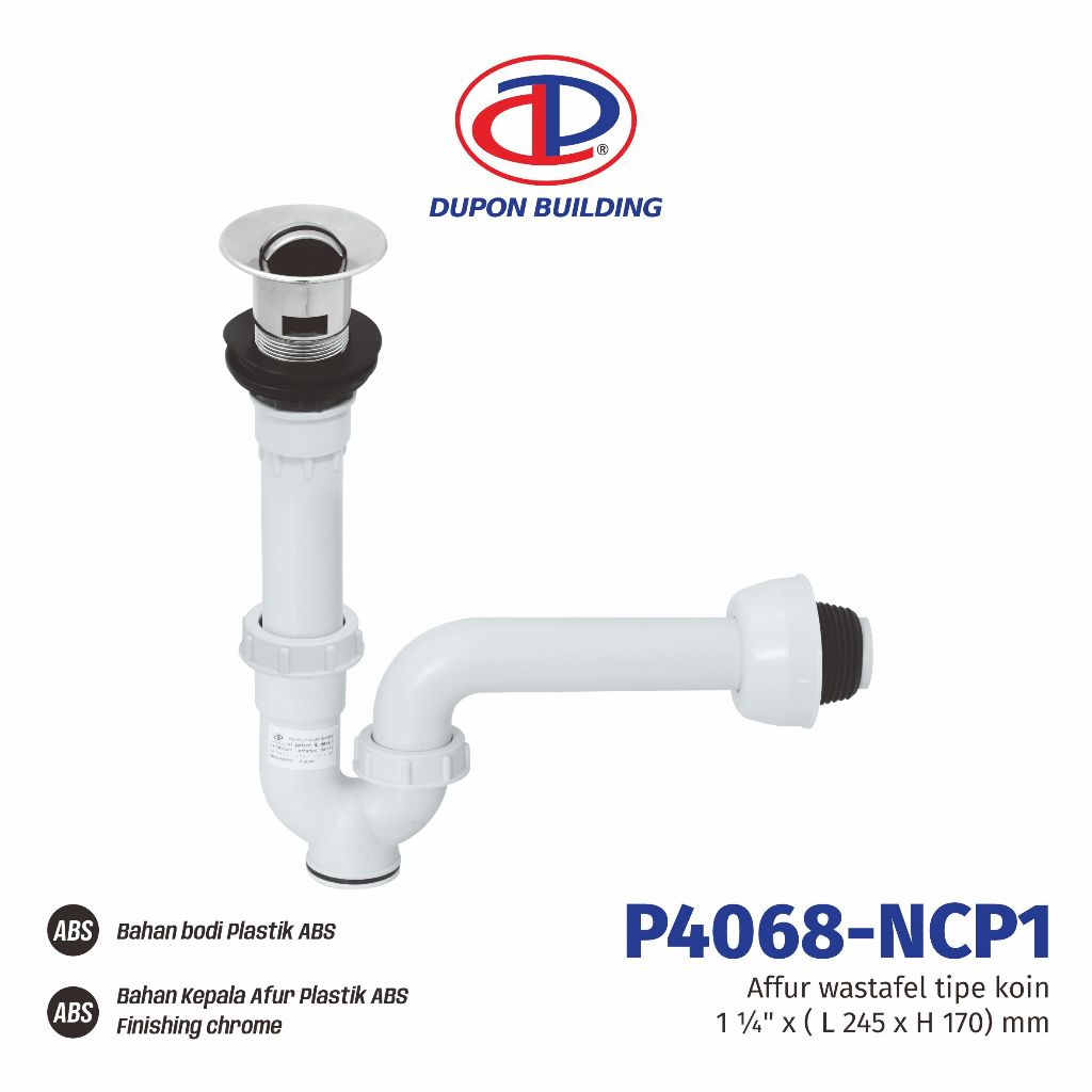 DUPON Sifon Wastafel / Siphon P-Trap / Trap Wastafel P4068-NCP1