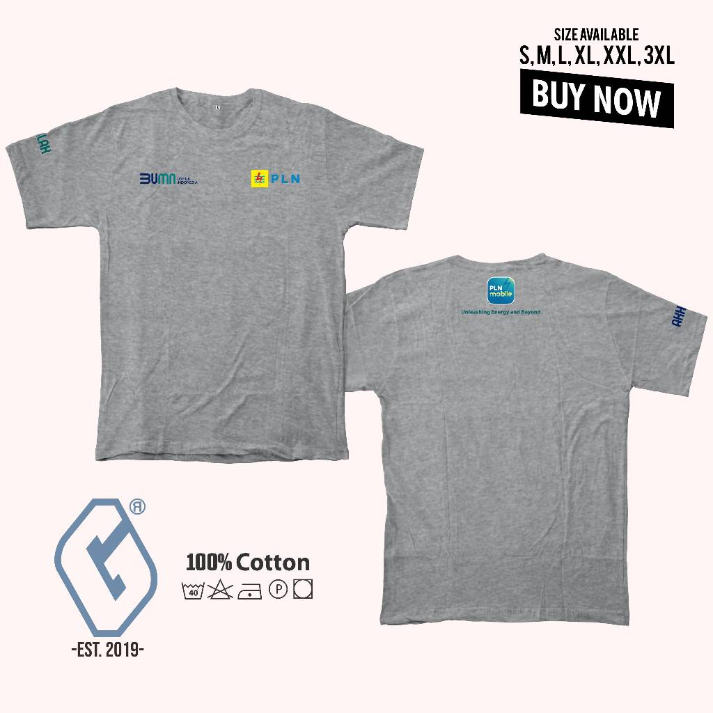 kaos pln mobile bumn akhlak / baju bumn pln mobile akhlak