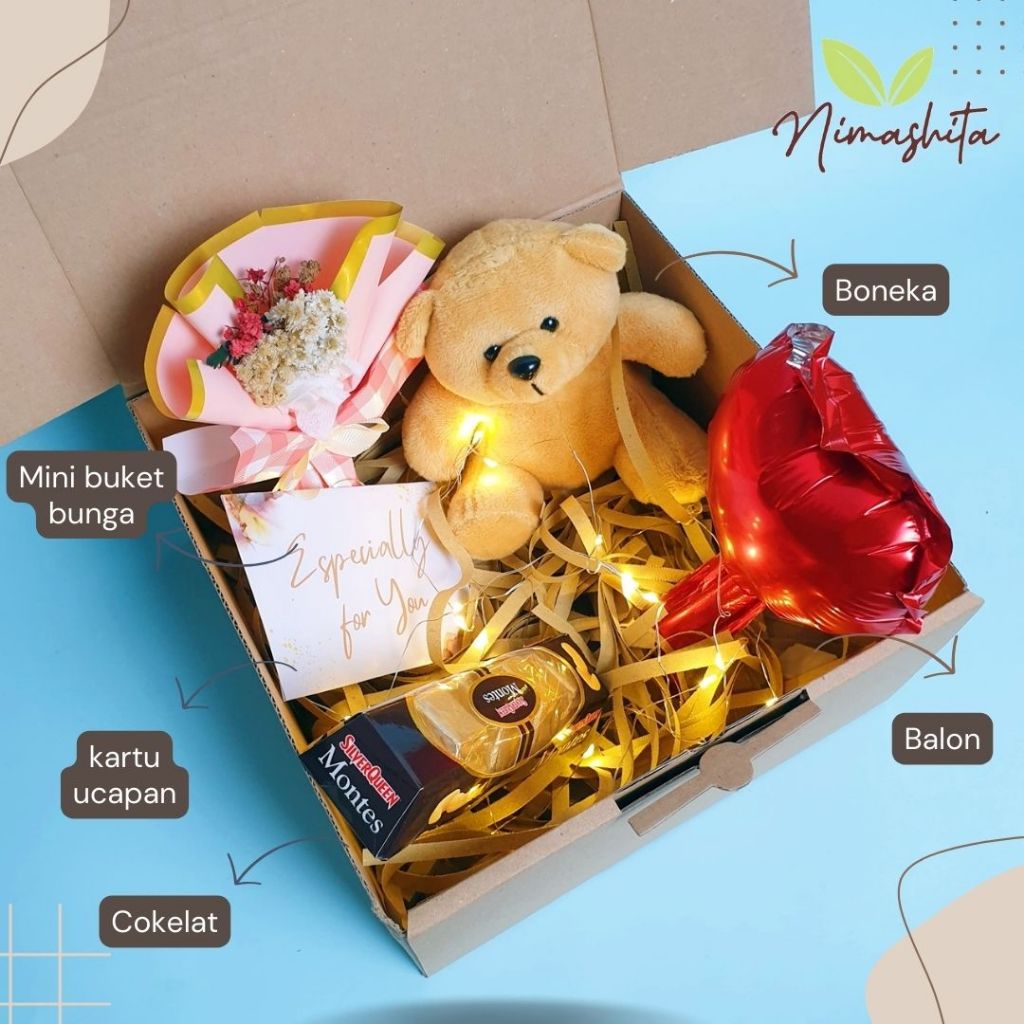 

Kado Ulang Tahun Pacar / Kado Anniversary Hampers Hadiah Lucu - Nimashita Gift