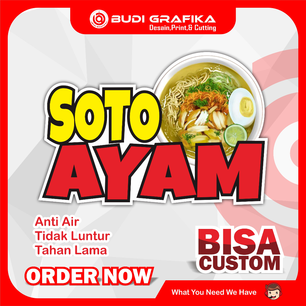 

Sticker Gerobak Sticker Etalase Sticker Nama Usaha Sticker Soto Ayam