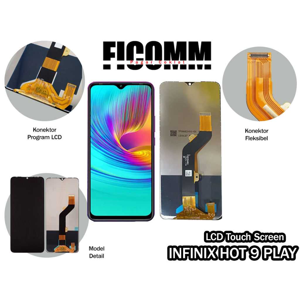 Infinix Hot 9 Play LCD Touch Screen Layar Sentuh Hp, Original LCD