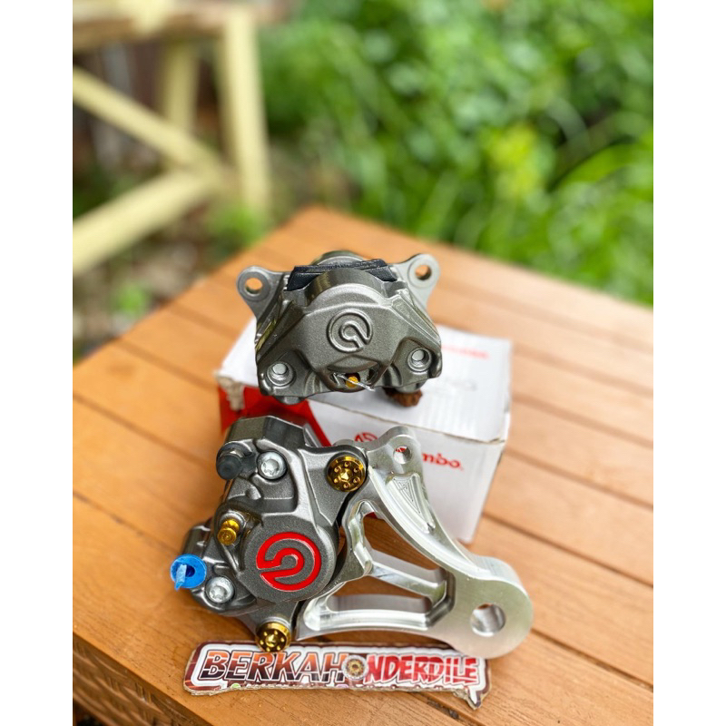 Kaliper brembo 2p set breket cnc belakang