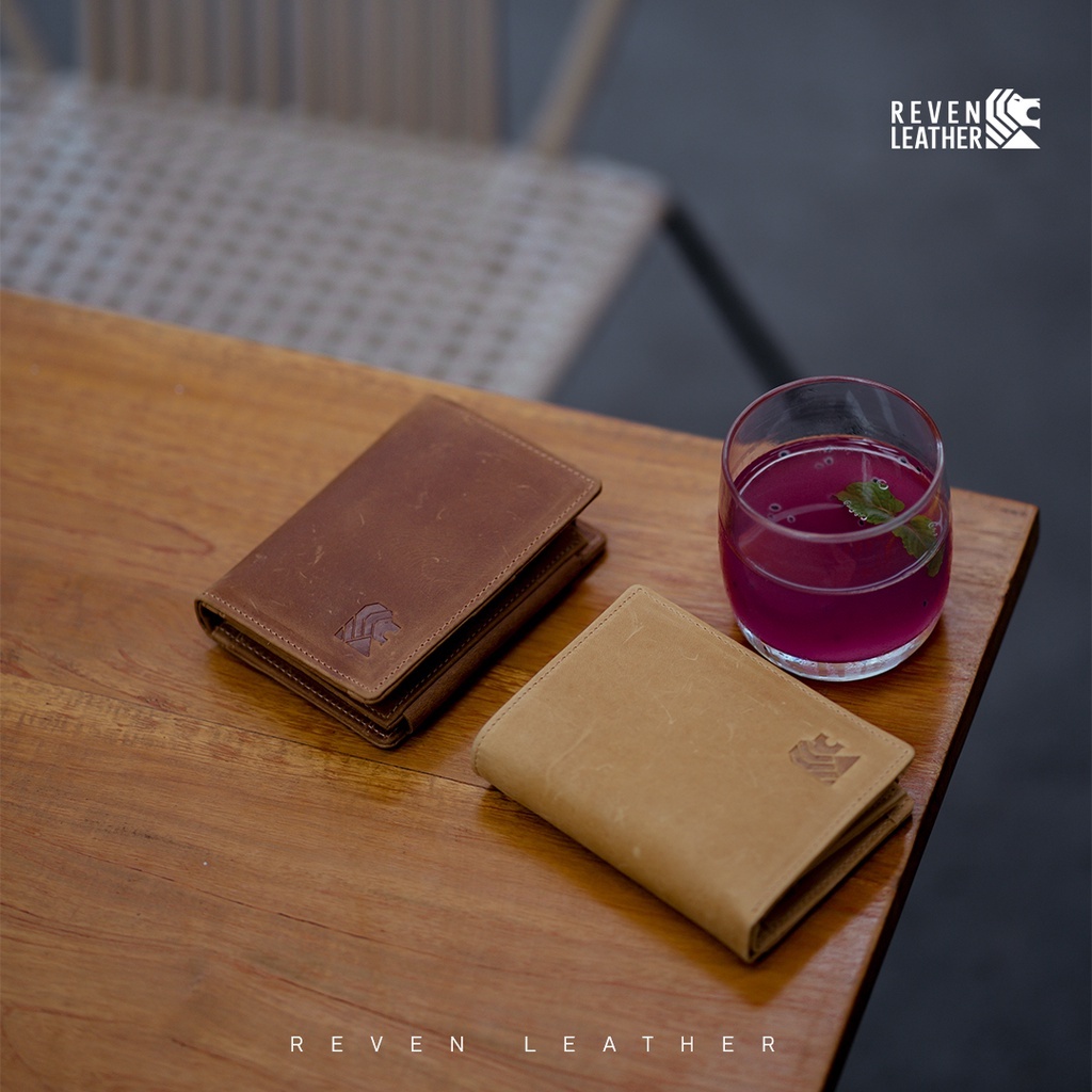 REVEN LEATHER DOMPET PRIA KULIT  SAPI ASLI DOMPET COWOK MODEL TANGGUNG ORIGINAL ASLAN WALLET DOMPET 