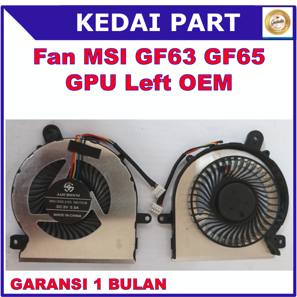 Fan MSI MSI GF63 GF65 9RCX-818 9SC-066 8SC-030Thin GPU Left OEM