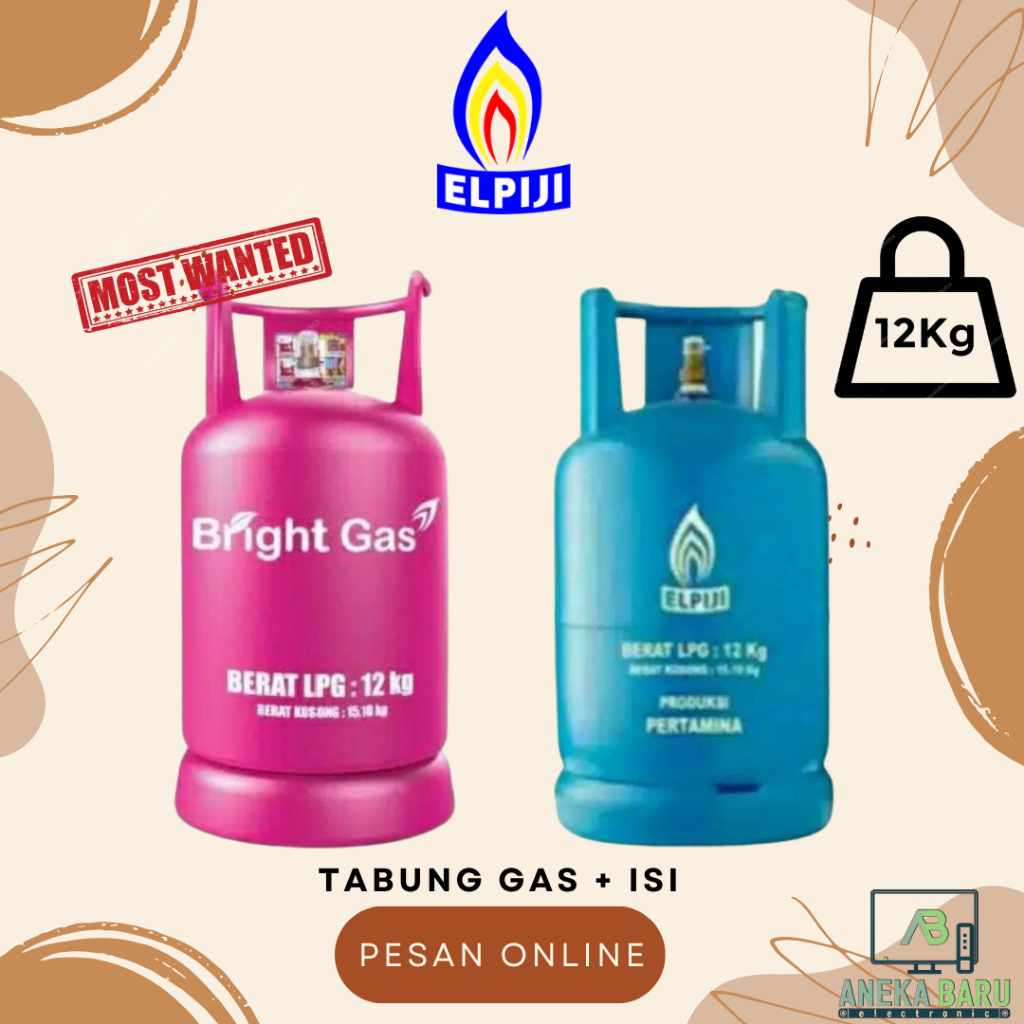 Tabung Gas + Isi Elpiji Bright Gas Pertamina 12 Kg