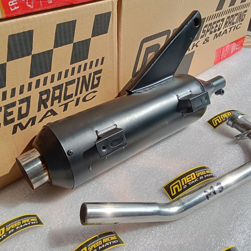 Knalpot copy CMS Mio m3/fino125 /gear125 Freego model standar racing suara Ngebas Adem