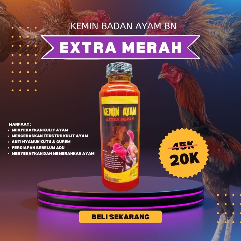 KEMIN AYAM ADUAN EXTRA MERAH kulit ayam bangkok thailand tebal 250ml