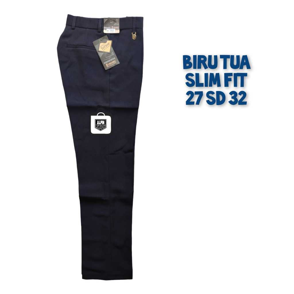 Celana Cardinal Formal Biru Tua Pria Slim Fit