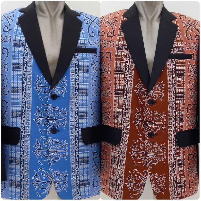 Jas ulos batik / jas formal ulos Sumatera / jas tenun ulos kombinasi superblack