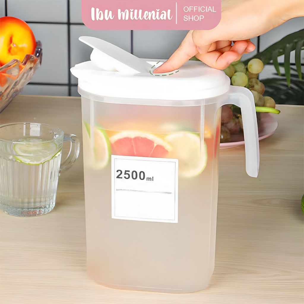 IBUMILLENIAL Water Jug Botol Kulkas Tempat Minum 2500ML BPA Free Tahan Panas