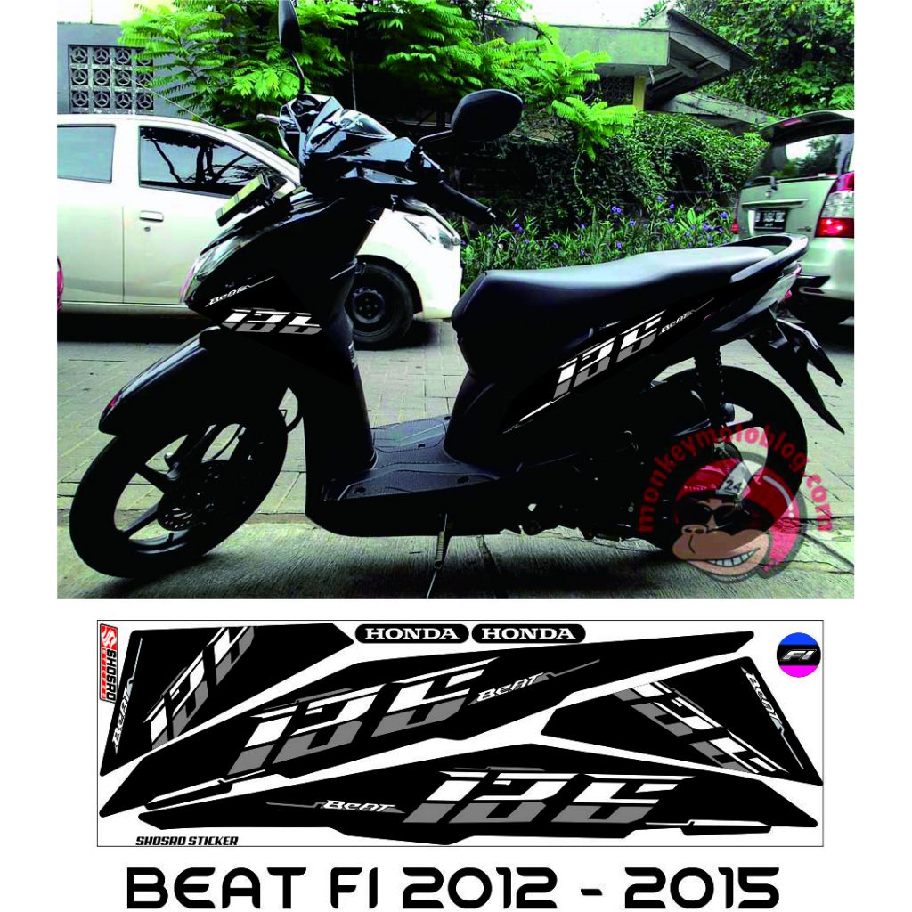 POLET STRIPING VARIASI BEAT FI STRIPING BEAT FI 2012-2015 BEAT FI THAILOOK VARIASI STRIPING