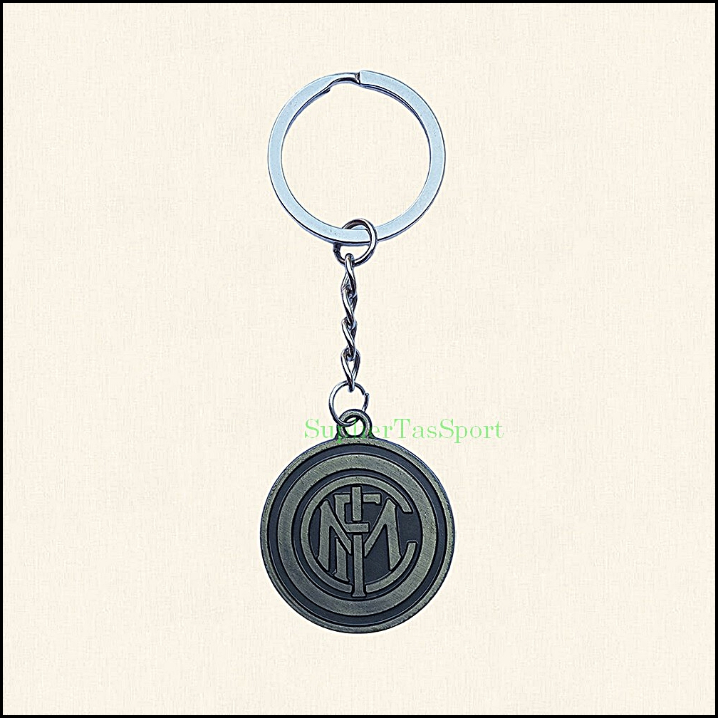 Keychain Logam Brass Gantungan Tas Pernak Pernik Aksesoris Club Sepak Bola Inter Milan