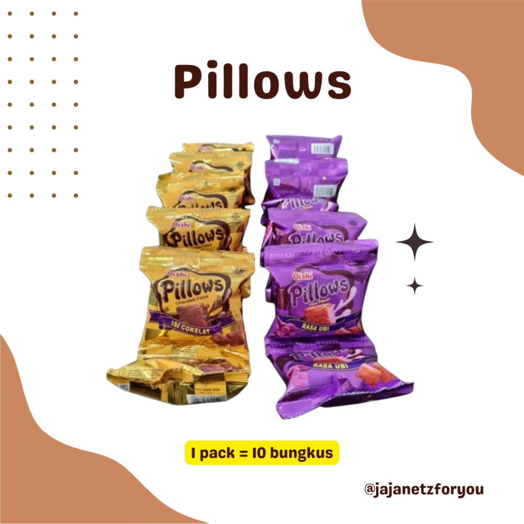 

Snack Pillows 500an (1 pack/renceng = 10pcs x 6gr)