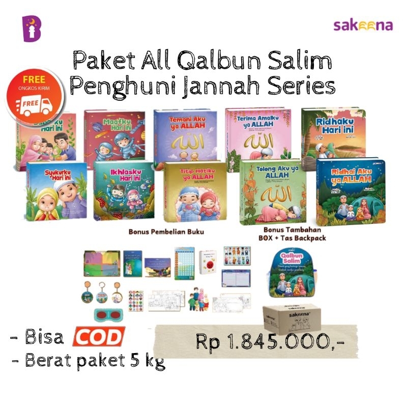 Qalbun Salim Penghuni Jannah QASAPENA Series Penerbit Sakeena Canun Fufu Sabar Syukur Maaf Ikhlas Ti