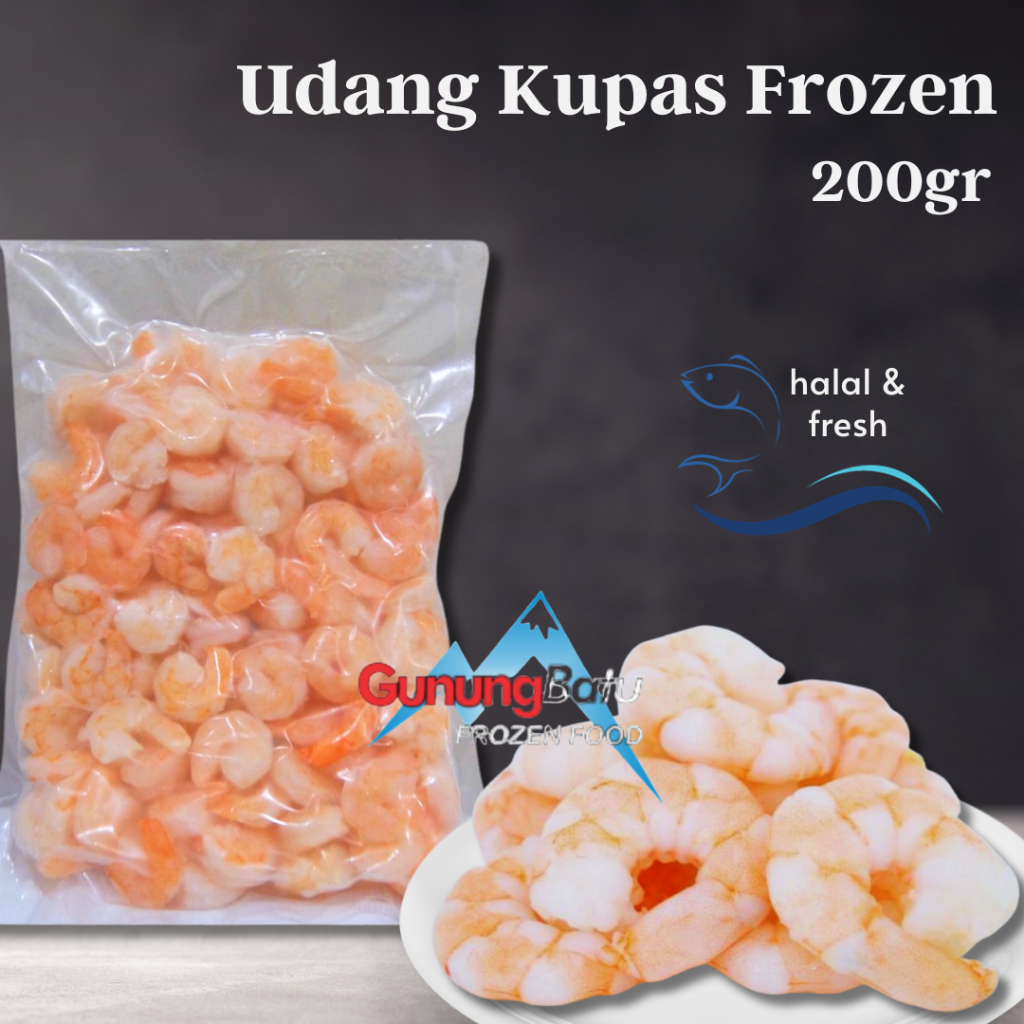 

UDANG KUPAS BERSIH FROZEN/ SHRIMP PREMIUM 200GR-500GR