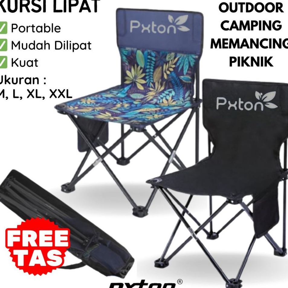 PGLH262 77 PXTON  Kursi Lipat Camping Outdoor Portable Kursi Gunung  Bangku LIPAT  kursi murah  Tend