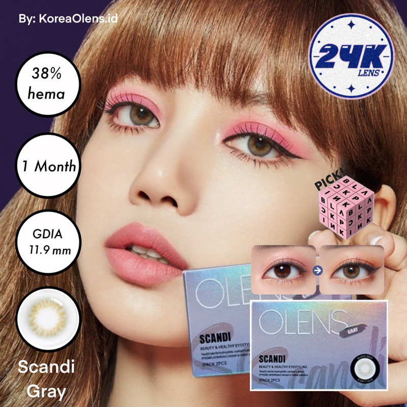 SOFTLENS OLENS ORI KOREA SCANDI GRAY (ABU) 1 MONTH/BULANAN