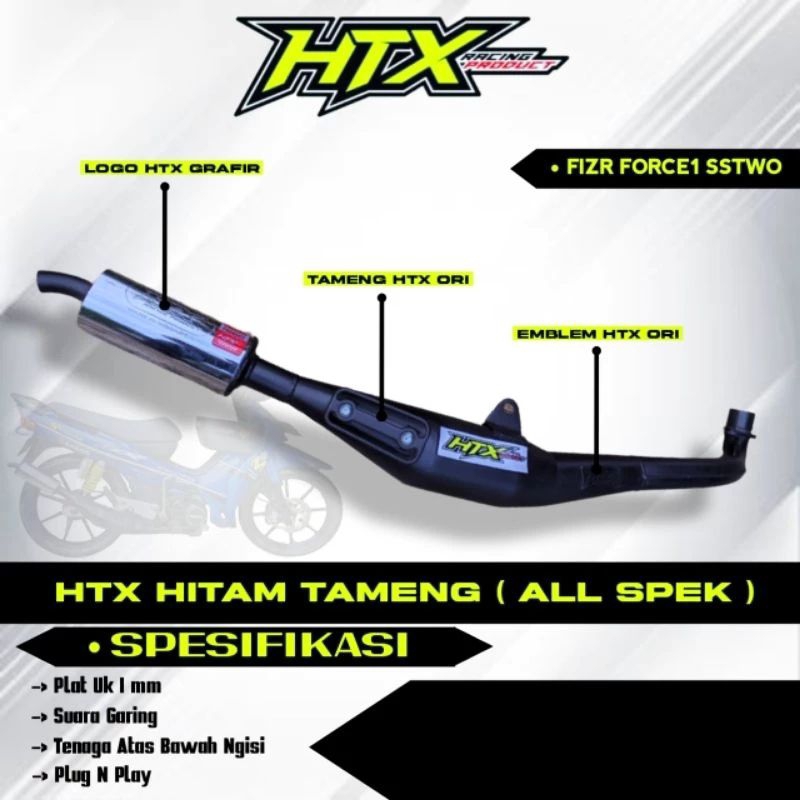 knalpot fizr/f1zr full pres standar racing htx