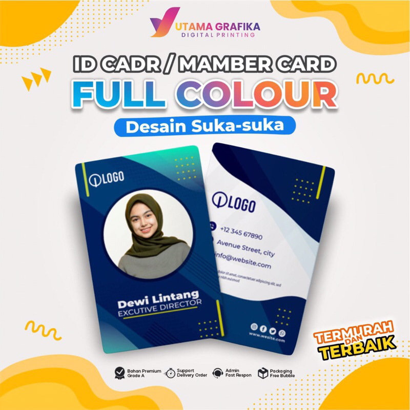

id card custom desain suka suka bahan pvc premium 1 hari jadi