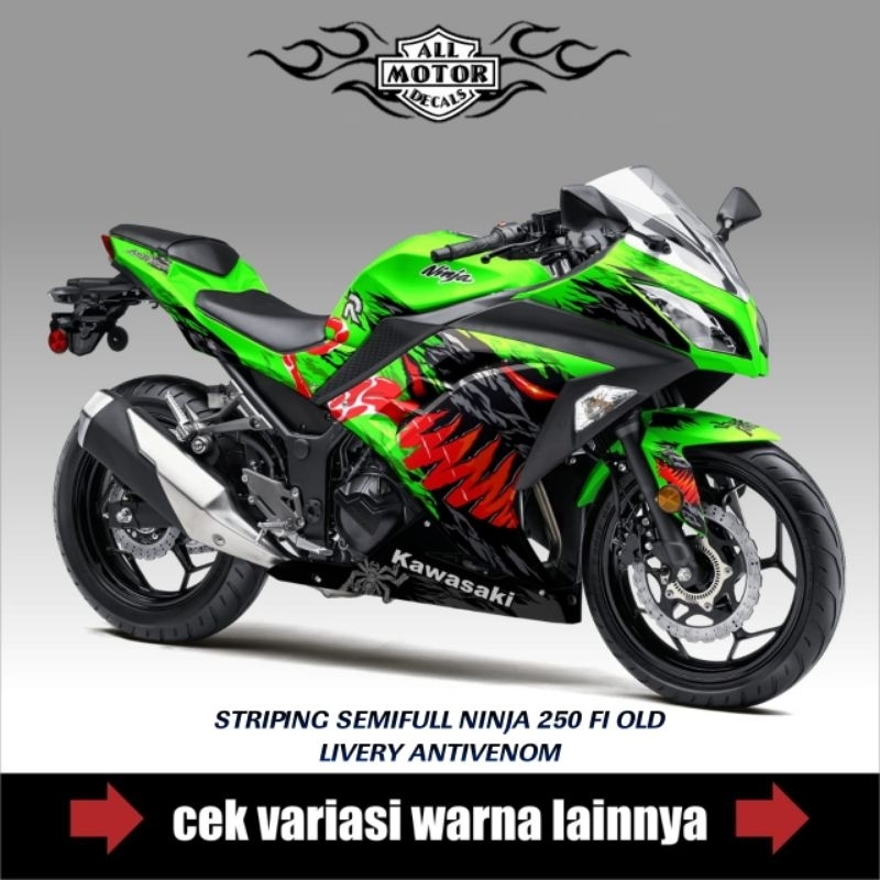 Striping Ninja 250 Fi Old Livery Antivenom /Decal Stiker Kawasaki Ninja Fi 250 Lama Tahun 2013 Sampa