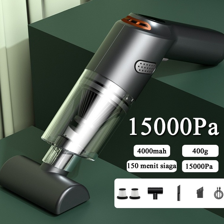 Vacum Cleaner Portable Alat Penyedot Debu Mobil Listrik15Pa Mini Wireless Vacuum Cleaner Lantai Pemb