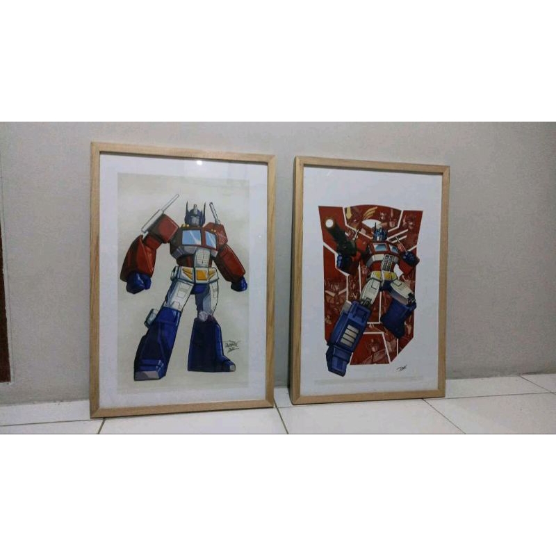 pigura/bingkai kayu (2D) ukuran 50×70cm kaca Acrilik
