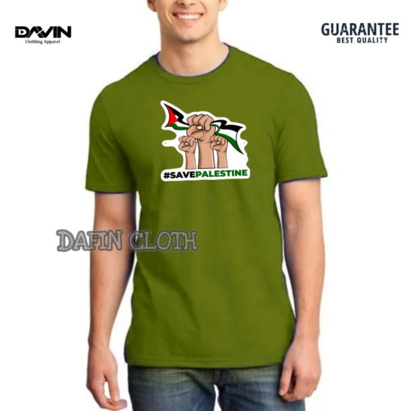 Kaos Pria Baju Tshirt Save Palestina