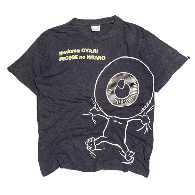 Kaos tshirt anime kartun vintage Medama-Oyaji Gege no kitaro second
