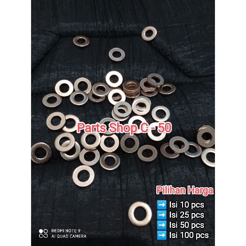 Ring Tembaga M8 Baut 12 pnp Ring Cylinder Head Honda Karisma Supra X 125 Kirana GL Pro Megapro Tiger