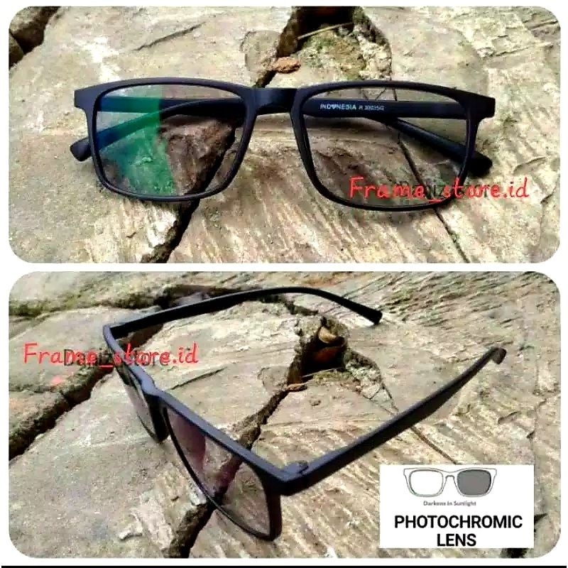 Kacamata Photocromic Lensa Optik ANTI RADIASI Bisa Request ukuran Kaca mata Minus Plus