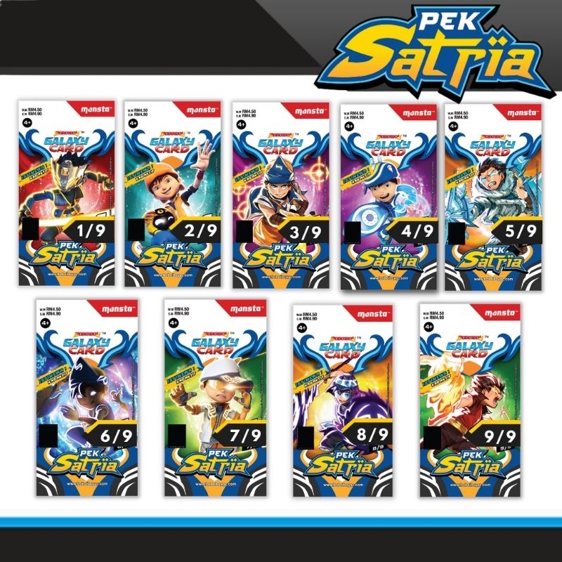 Boboiboy Galaxy Card Set - Pek Satria
