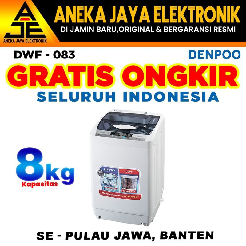MESIN CUCI 1 TABUNG 7 KG 8 KG DENPOO DWF 073 DWF 083 DWF 112HY