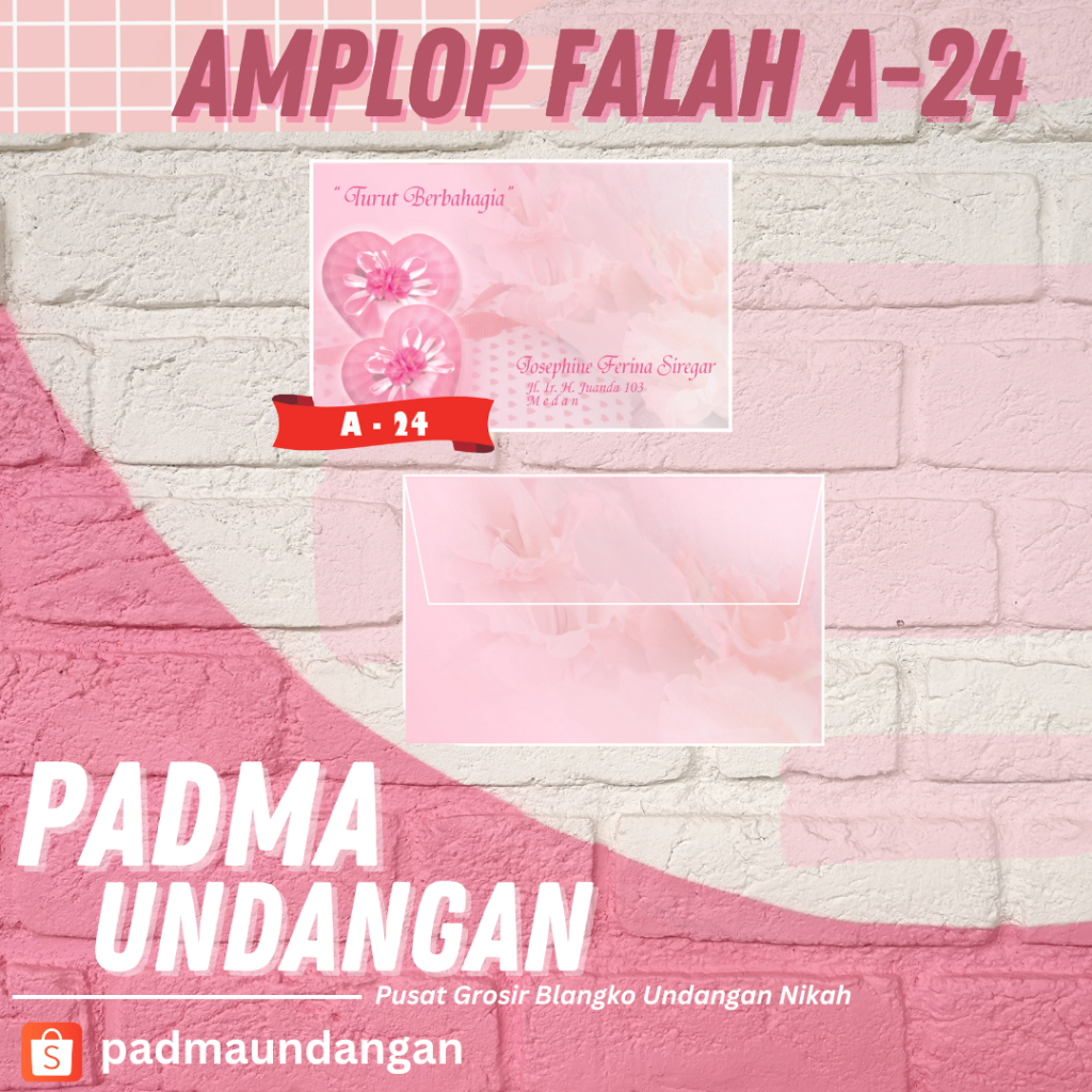 

Amplop Falah A-24 | Pusat Grosir Blangko | PadmaUndangan