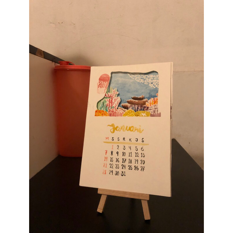 

CALENDAR 2024 diorama tema bawah laut, Kalender estetik 2024 aesthetic