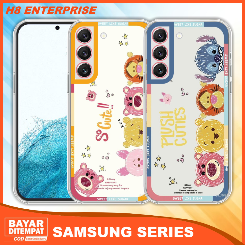 Case Samsung Galaxy S21 FE S21 Plus S22 Casing Cute Plush Cutes Mickey And Pooh Hybrid Dove With pel