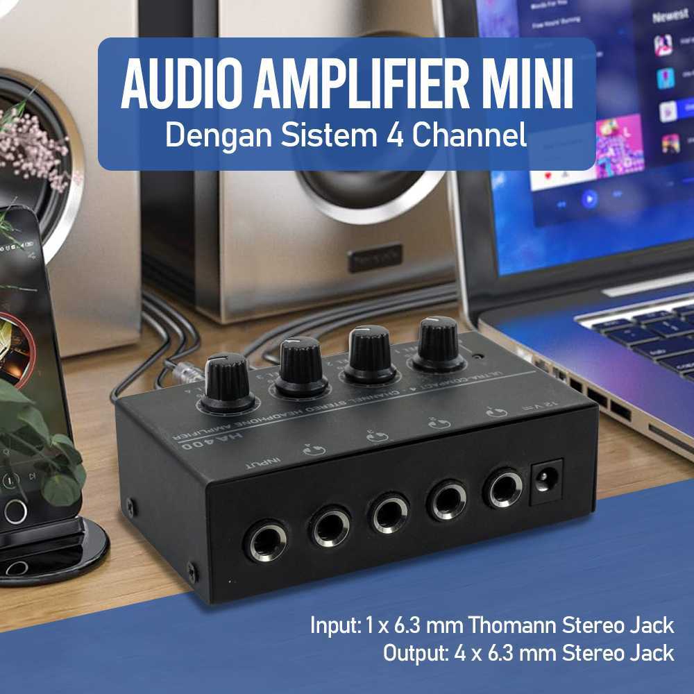 Micromix  Mixer Amplifier 4 Ch - MX400 / Mini Mixer