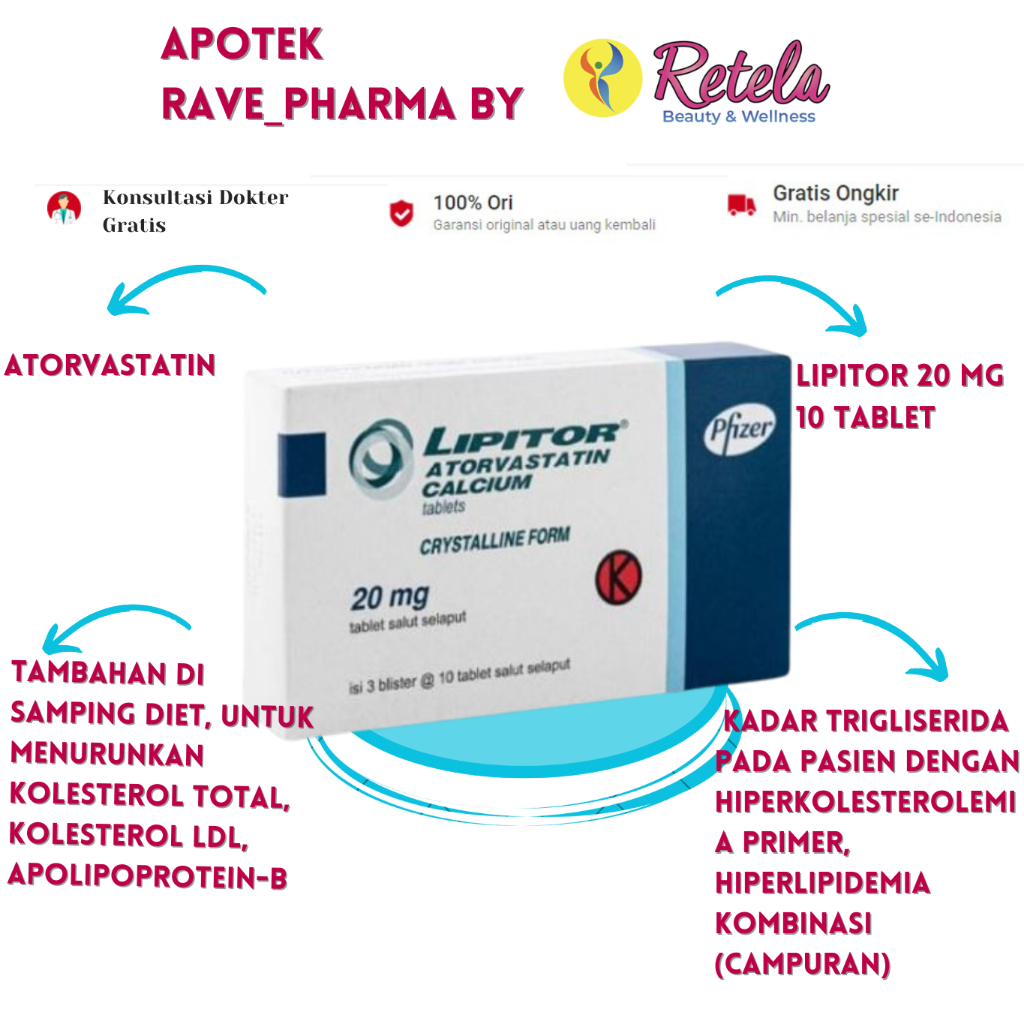 Lipitor 20 mg 10 Tablet
