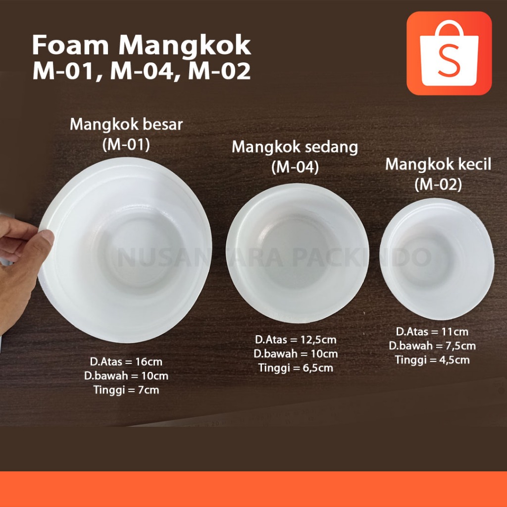 Foam Mangkok Kecil M-02 (50pcs)