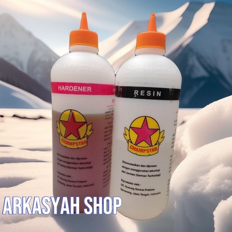 Lem Epoksi Resin Hardener 1 Kg untuk Kayu Besi Kaca Porselen Perekat Kuat