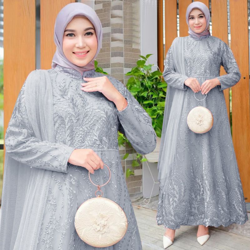 MAXI SEIKA / MAXI DRESS MEWAH WANITA KEKINIAN / GAMIS MEWAH / GAMIS ELEGAN VC
