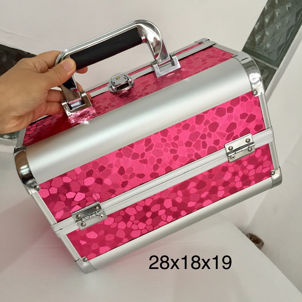 Box kosmetik tempat make up original ukuran medium koper alat rias pengantin