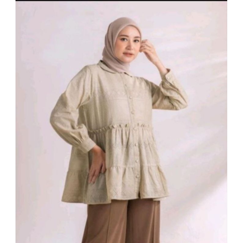 Shaline Blouse Cream Heaven Lights - PRELOVED