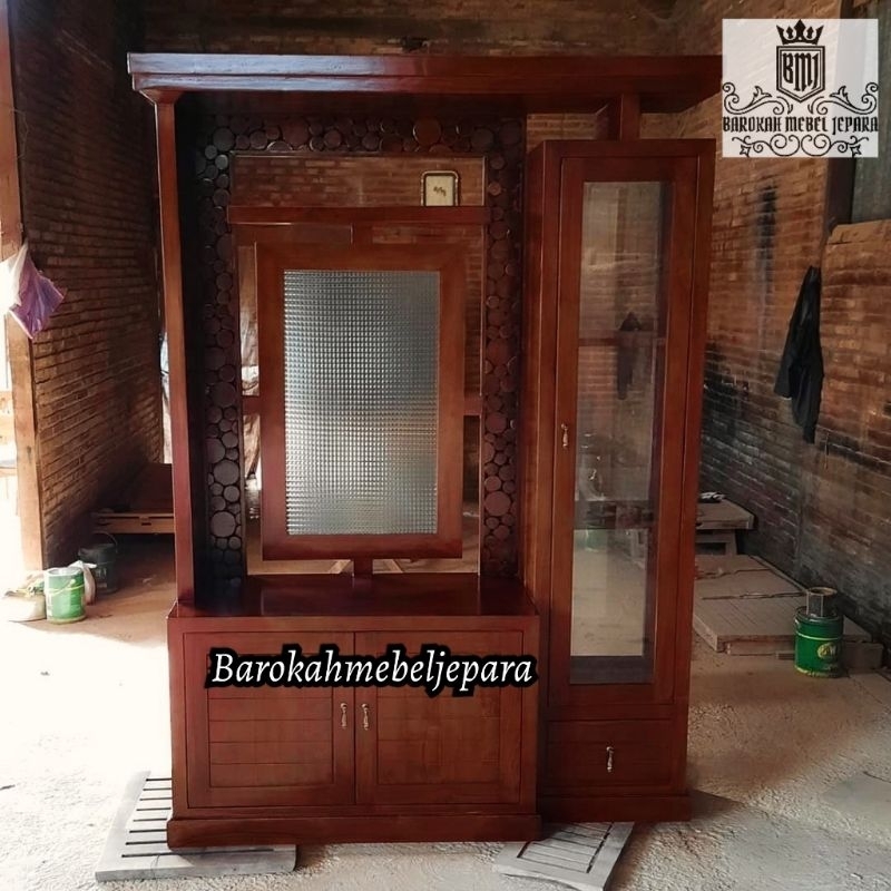 bufet partisi tv jati 150cm , bufet tv partisi minimalis , bufet tv jati , bufet partisi jepara