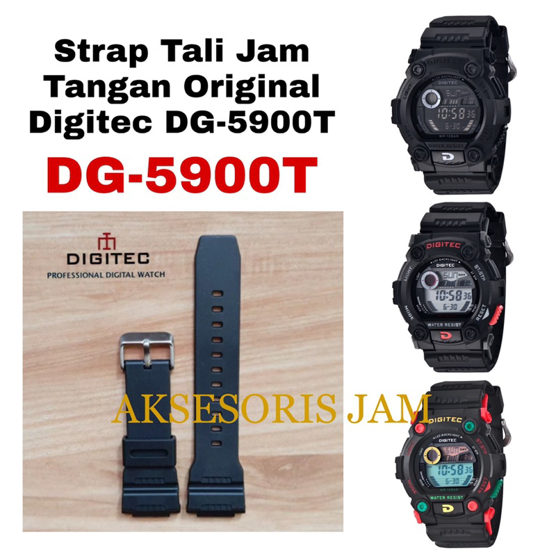 Strap Tali Jam Tangan Rubber Original Digitec DG 5900 DG5900 DG-5900T DG 5900T Tali Digitec 5900 dig