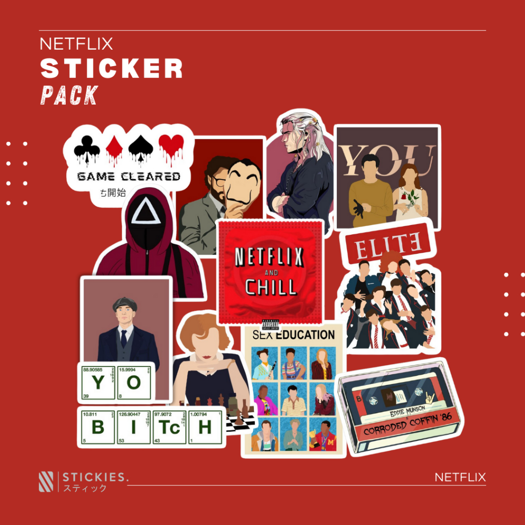 

Stiker/Sticker Pack "Netflix" | High Quality | Vinyl | Murah