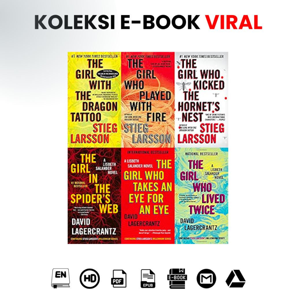 

6in1 The Girl with the Dragon Tattoo E-Book Series Set (Millennium Series)