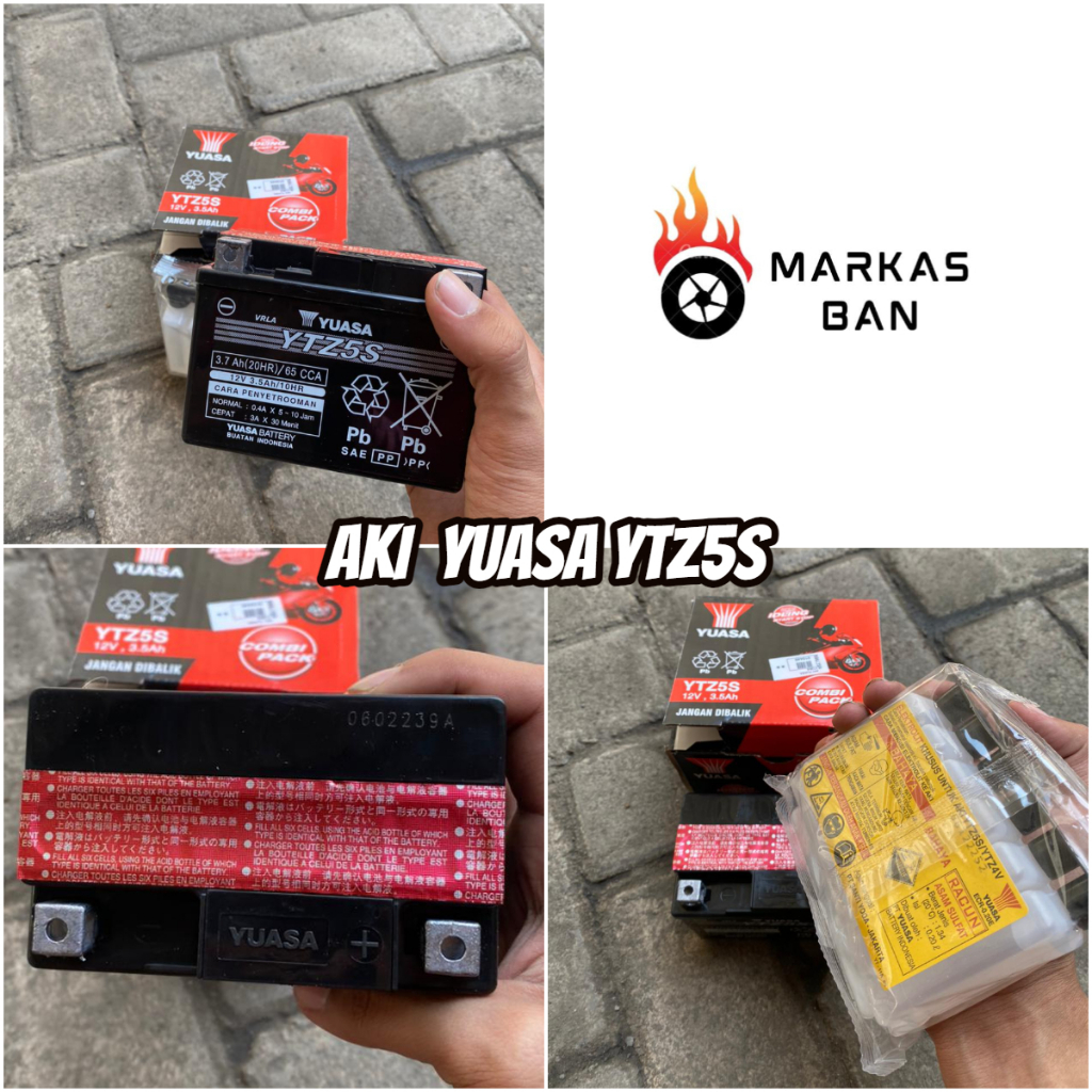 AKI YUASA YTZ5S AKI KERING YUASA YTZ5S  // YUASA YTZ5S ASLI ORIGINAL ACCU KERING BEAT SPIN VARIO FU 