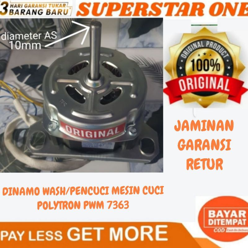 Dinamo wash/pencuci mesin cuci polytron pwm 7363 dinamo pencuci PWM-7363